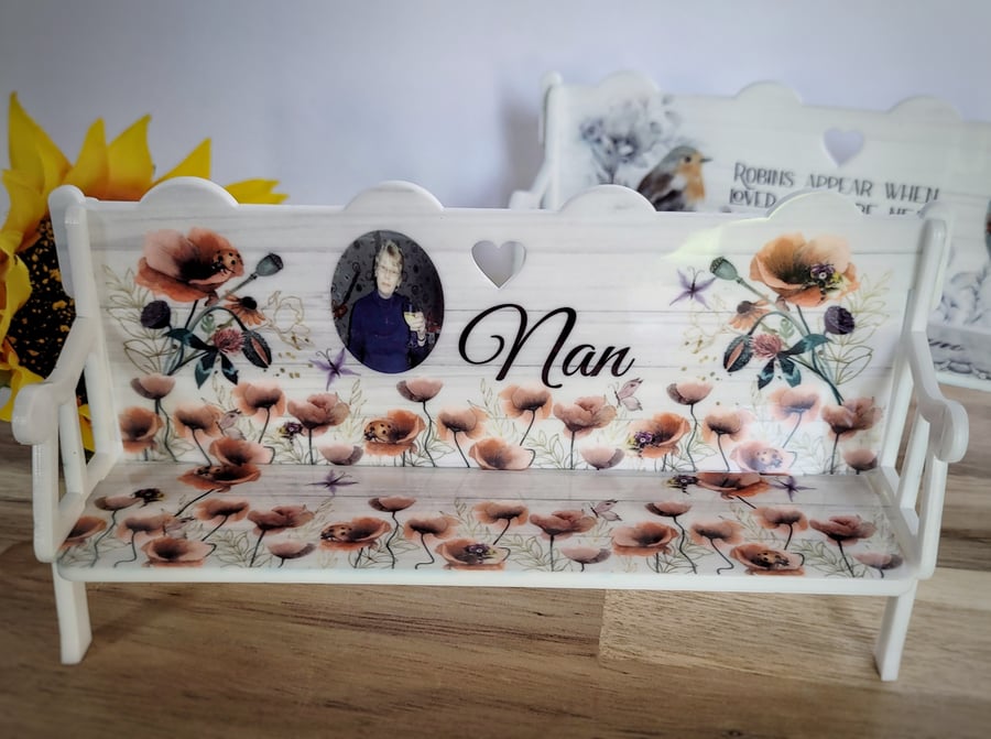 Personalised memorial bench, 5 designs available 