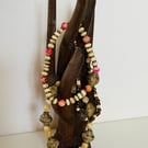 Trio of stacking beaded bracelets ethnic style bracelets stretch bracelets 