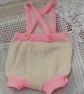 Baby's Romper and Cardigan Set, Hand Knitted Baby Outfit, Baby Shower Gift - Image 3