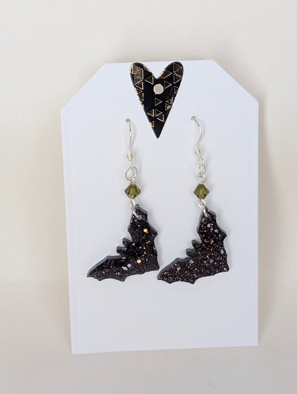 Bat Shaped Resin Earrings
