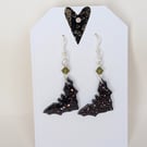 Bat Shaped Resin Earrings