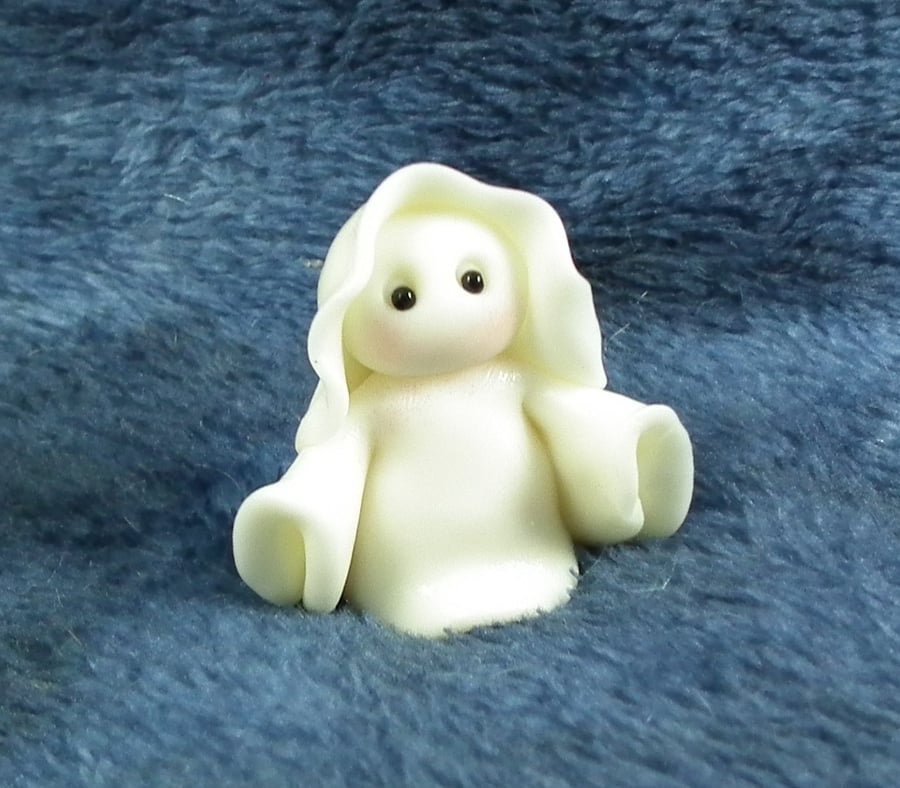 Ghost Gnome 'Zoee' under sheet glow-in-the-dark OOAK Sculpt