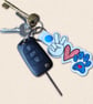 Pawprint Keyring - Peace Love Paws Bag Charm - Image 2