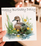 Duck Birthday Card, Duck  Birthday Card, Personalized Card, Duck Greeting Card