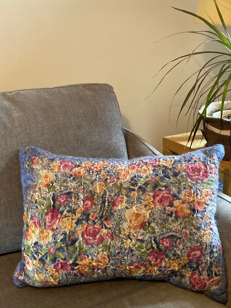 Hand made rose cushion