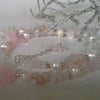 Rare Morganite & Freshwater Pearl Sterling Silver Necklace