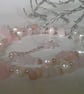 Rare Morganite & Freshwater Pearl Sterling Silver Necklace - Image 1