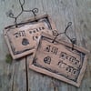 CLEARANCE! rustic ceramic pottery sign- all outta f-cks