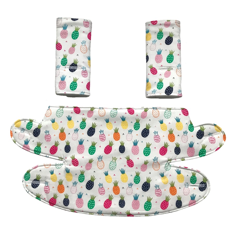 ERGO 360 BABY CARRIER Teething Drool Pad Covers in Pineapples Cactus Parrots