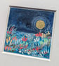 Golden Moon - Original miniature. Mounted - Image 1