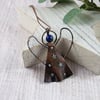Angel Decoration with Stars and Chrysocolla Gemstone