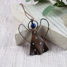 Angel Decoration with Stars and Chrysocolla Gemstone