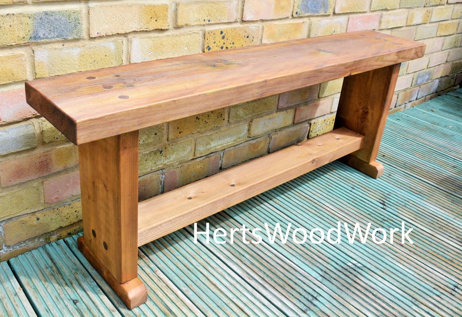 Handmade Wooden Garden Bench 120cm