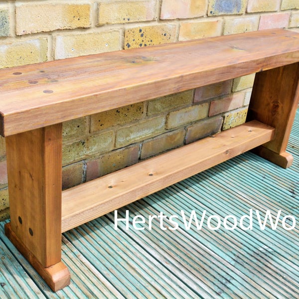 Handmade Wooden Garden Bench 120cm