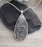 Embossed Robin Pendant Sterling Silver Hallmarked - Image 2
