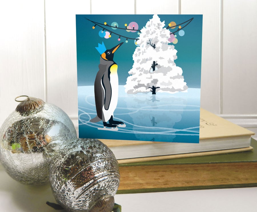 King Penguin Christmas Card
