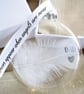 Dad Memorial Round Feather Bauble, In Memory of Dad, Round Glass Christmas Ornam - Image 7