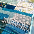 Seaside Blue - Slow Stitching kit with vintage and reclaimed textiles