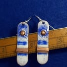 Glass enamel earrings