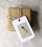 Hand Embroidered Viola Gift Tag