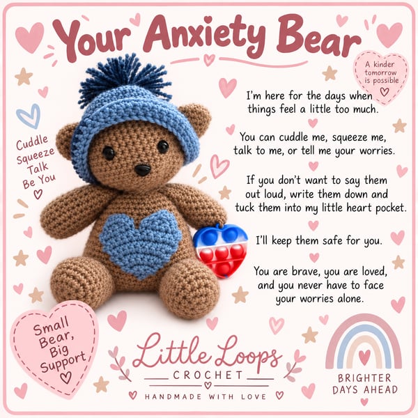 Handmade anxiety bear 