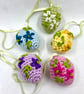 Five Crochet Easter Egg Decorations