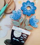 Hand painted Wooden celestial style flower 