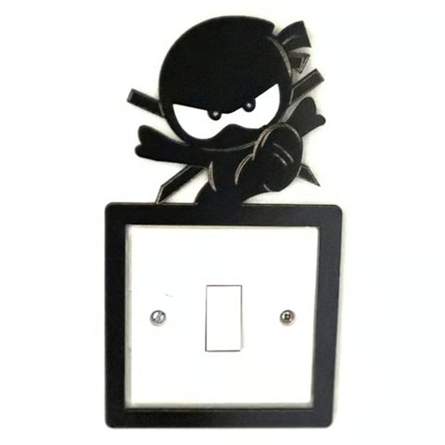 Ninja Kids light Switch surround - Ninja Fighting stance - Ninja Kidz
