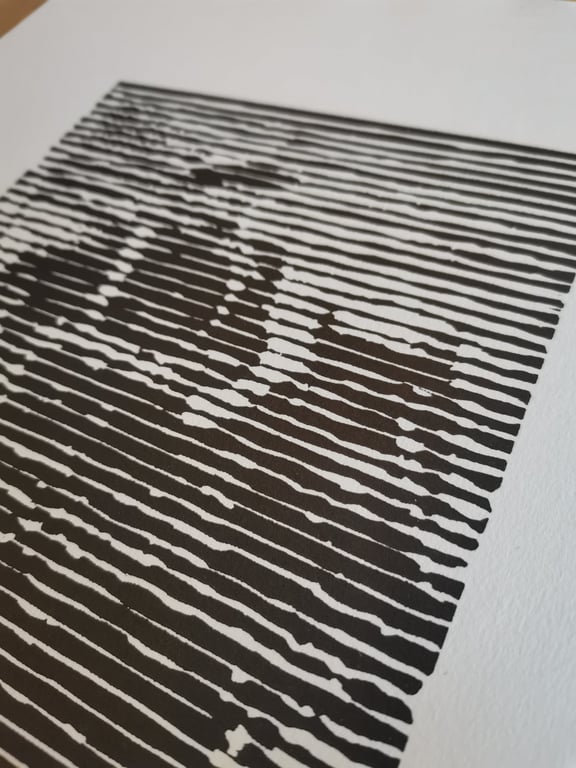 Hold the Line (Original Signed Linocut)