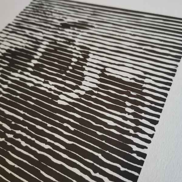 Hold the Line (Original Signed Linocut)