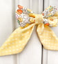 Handmade Fabric Decorative Hanging Bow - Liberty Betsy Yellow