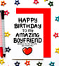 Funny Birthday Card For Boyfriend, Joke Birthday Card From Girlfriend, Boyfriend - Image 1