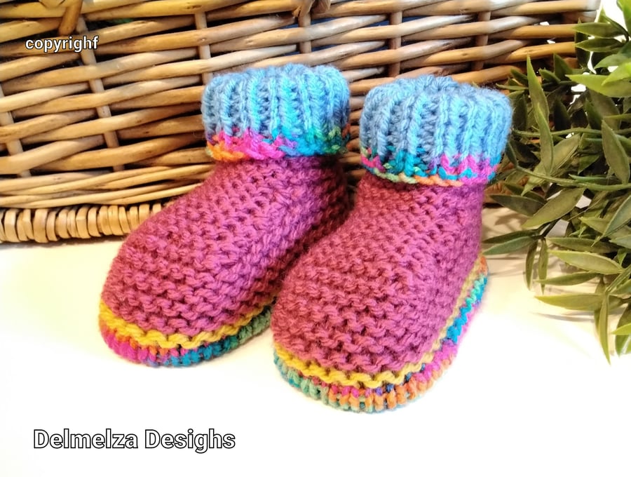 Baby Girl's Booties 0-3 months size 