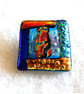 Dichroic Luxury Fused Glass Patchwork Brooch L006 Handmade 