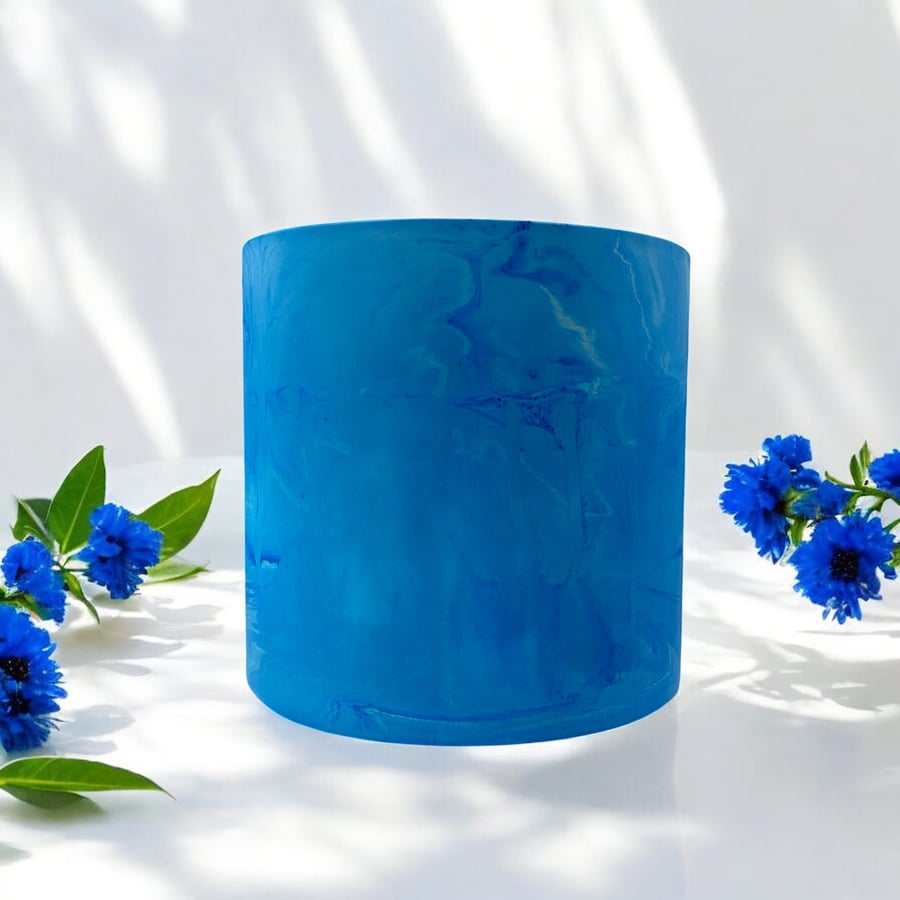  Extra Large Blue Summer Sky Marbled Plant Pot - House Plant Pot XLPP5