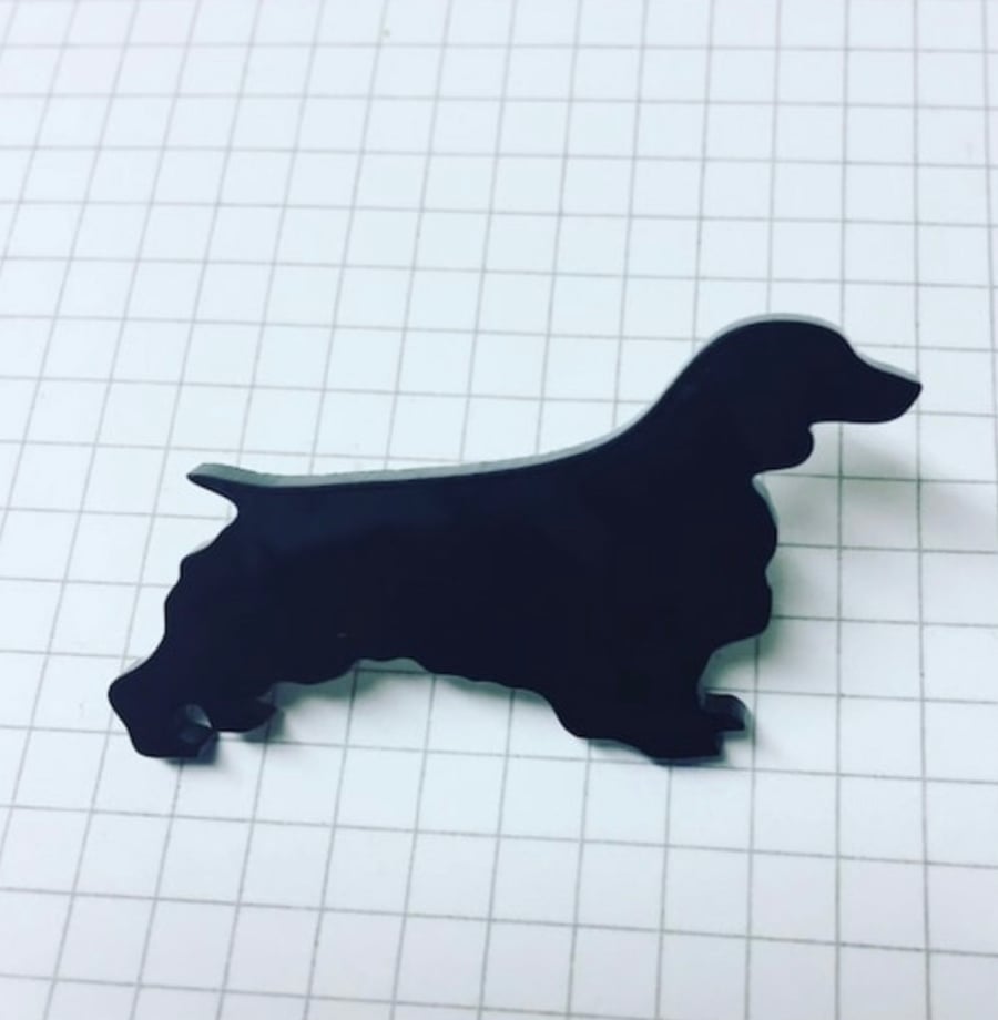 Spaniel dog Brooch