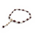 Garnet Gold Filled Bracelet