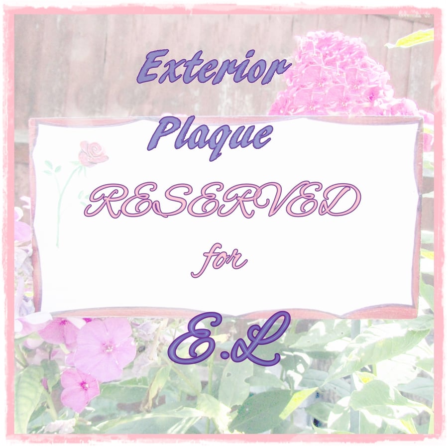 Personalised exterior plaque