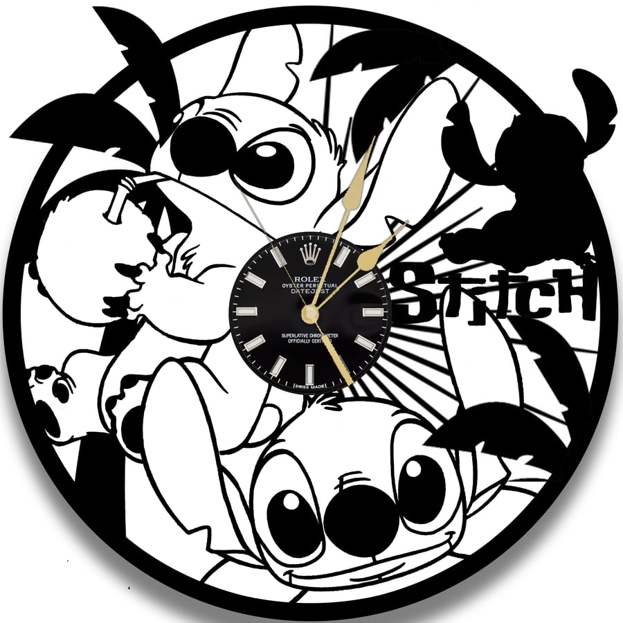 Stitch Acrylic Clock Quartz Movement