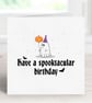 Spooky Halloween Birthday Card, Cute Ghost and Pumpkin Greeting Card. - Image 2