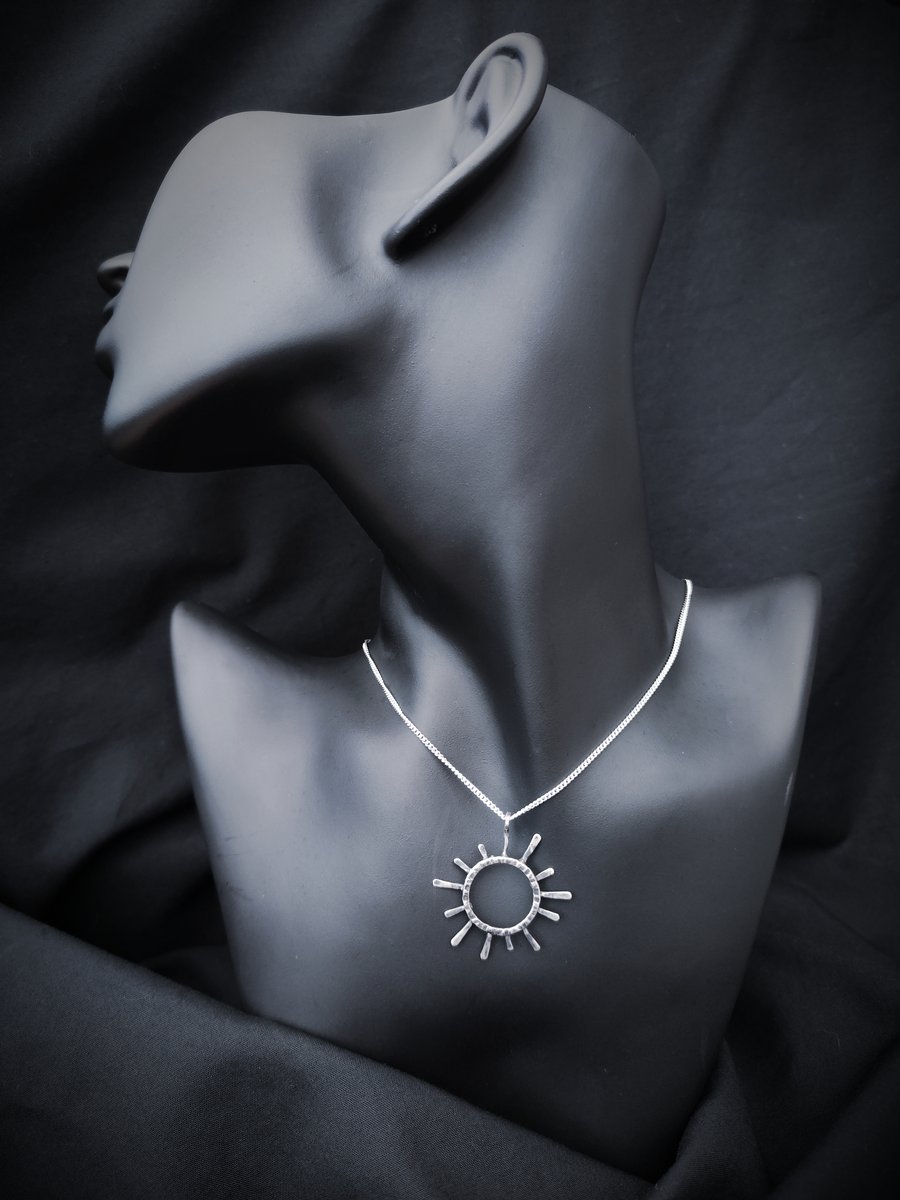 Sunny sterling silver pendant