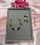 Tiger Eye's and Crackle Quartz Bracelets with matching earrings  - Image 1