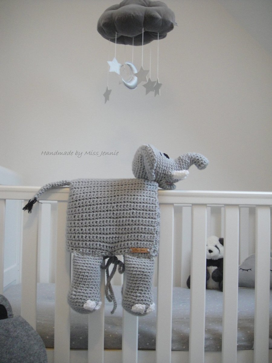Baby blanket, Cuddle and Play Elephant Crochet Baby Blanket.