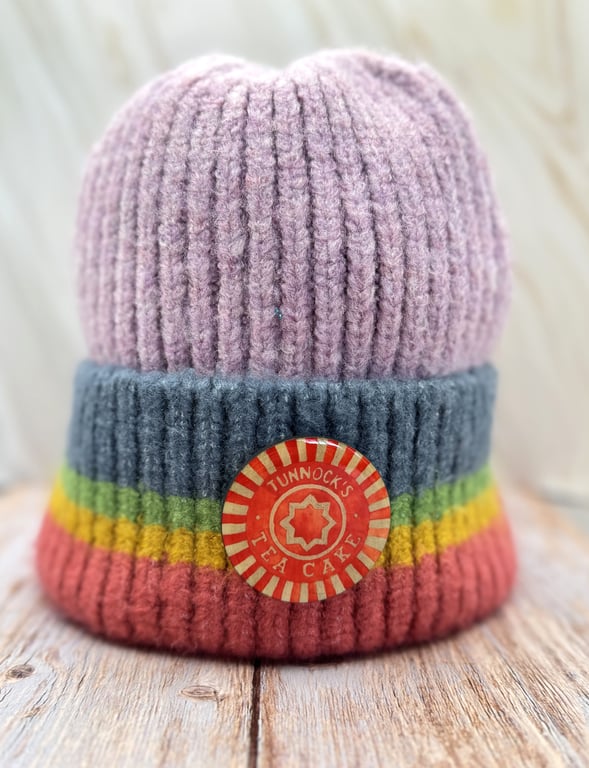 Tea Cake Pin Badge - Maple Ply and Resin