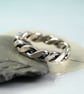 Celtic Silver Ring Twisted 2mm Wire - Chunky Mens Ring - Thumb Ring - Hammered - Image 4