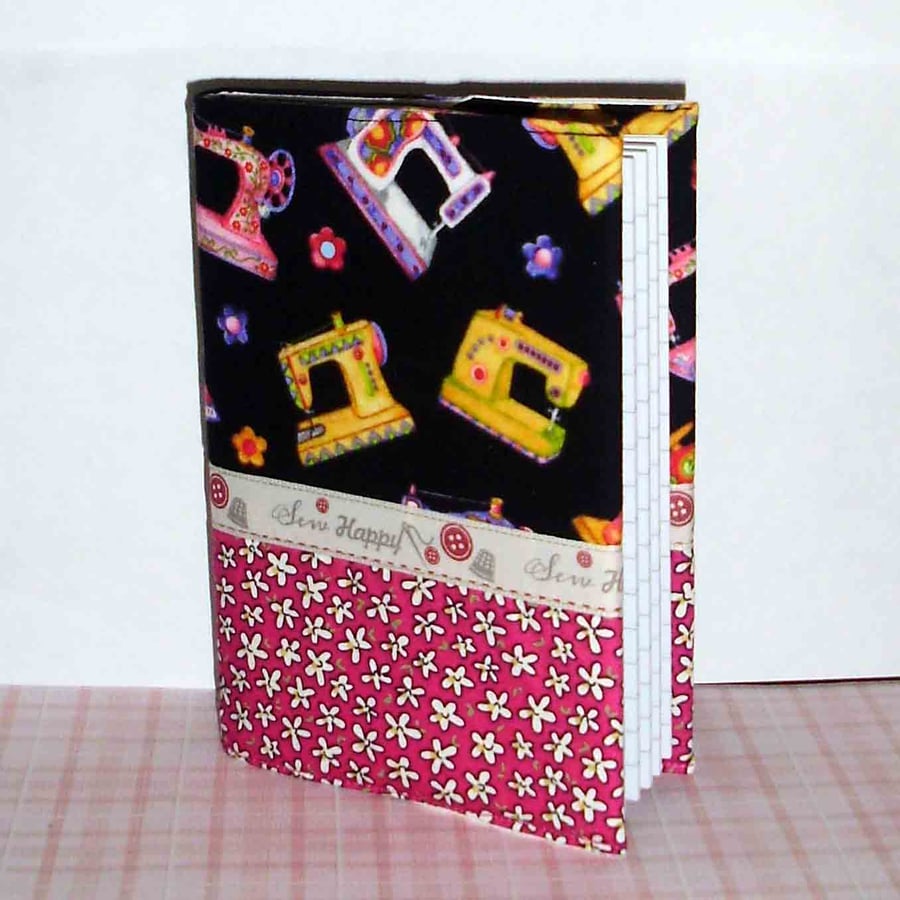 Notebook fabric covered sewing machines