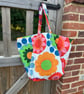 Ikea Fredrika cotton beach bag tote bag bright retro pattern