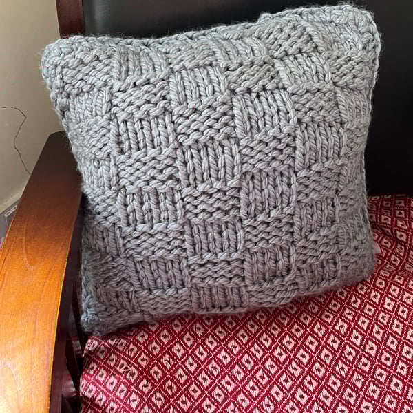 Hand knitted Cushion 35cm