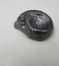 Medium Metallic Silver Ammonite Ceramic Bead - Image 2