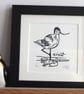 Avocet - lino print - Super Seconds - Image 1
